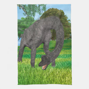 Langhalsdinosaurier-Dschungelabenteuer Küchentuch