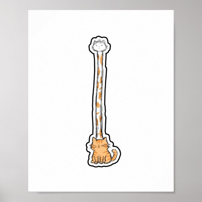 Langhalskatze Poster (Vorne)