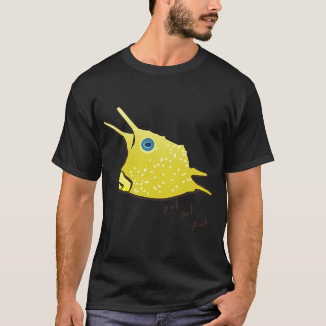 Langhorn-Rind-Fisch T-Shirt (Vorderseite)