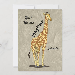 Langjährige Freunde - mit Giraffenbild Feiertagskarte