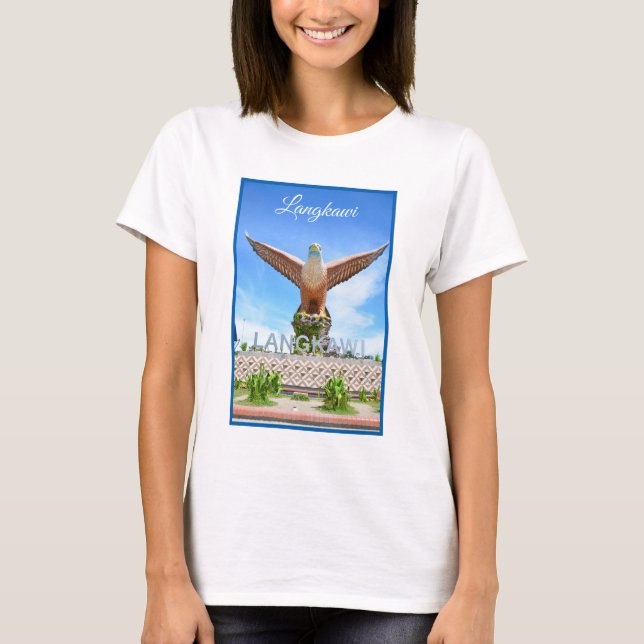 Langkawi Malaysia Eagle Statue Sehenswürdigkeit So T-Shirt (Vorderseite)