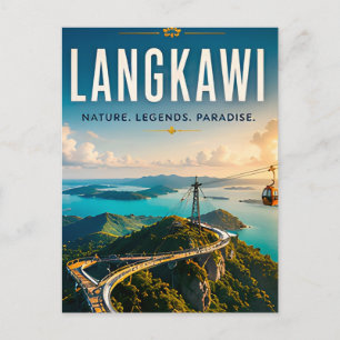 🌿 Langkawi Malaysia Insel-Abenteuer  🌉 Postkarte