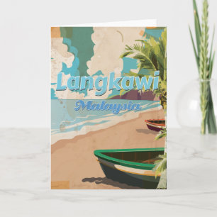 Langkawi Malaysia Vintage Urlaubsposter Feiertagskarte