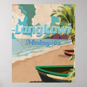 Langkawi Malaysia Vintage Urlaubsposter Poster