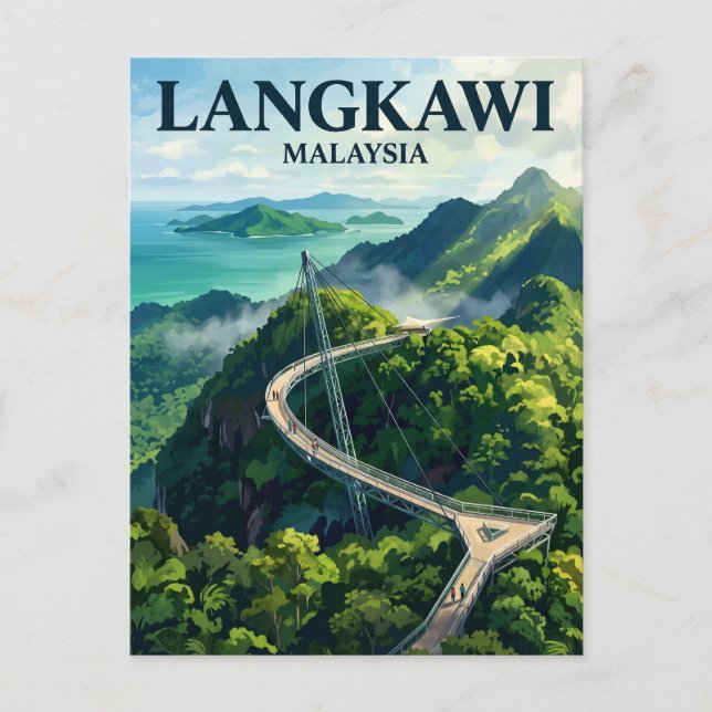 Langkawi Sky Bridge Malaysia Postkarte (Vorderseite)