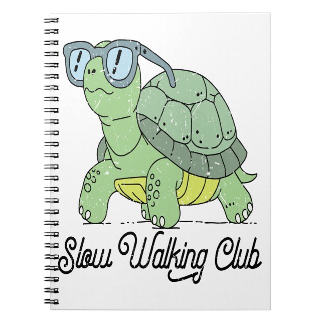 Langlaufen Club Niedlich Funny Turtle Notizblock (Vorderseite)