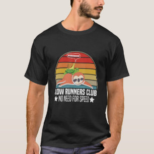 Langläufer Club Keine Need for Speed Sloth Turtle T-Shirt