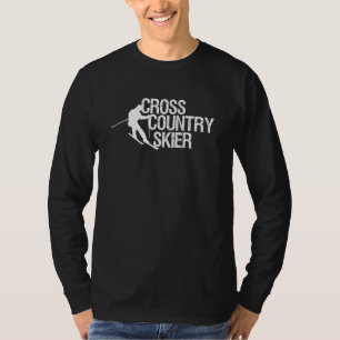 Langläufer Cool Wintersportschnee T-Shirt Herren