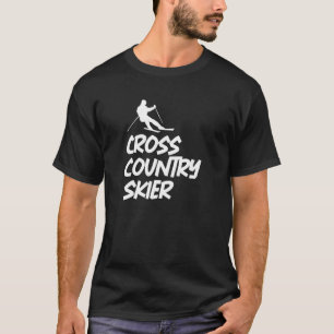 Langläufer Cool Wintersportschnee T-Shirt Herren