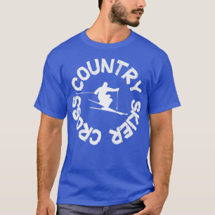 Langläufer Cool Wintersportschnee T-Shirt Herren