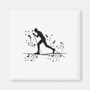 Langläufer Nordic Xc Skifahren _11 Magnet