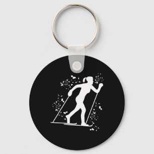Langläufer Nordic XC Skifahren _5 Schlüsselanhänger