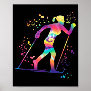Langläufer Nordic XC Skilanglauf Poster