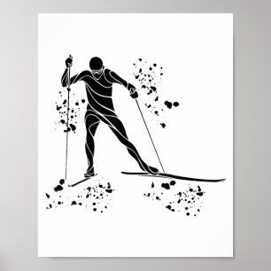 Langläufer Nordic XC Skilanglauf Poster