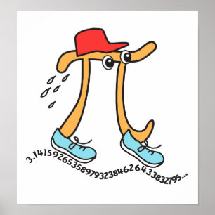 Langläufer-Pi-Symbol © Funny Pi Typ Poster