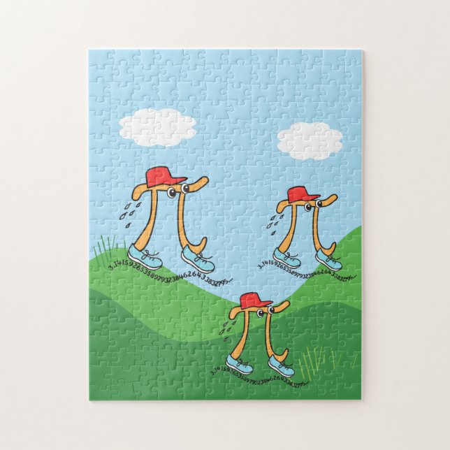 Langläufige Pi Funny Pi Symbole Puzzle (Vertikal)