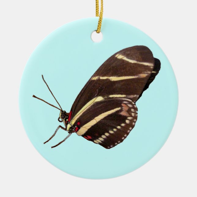 Langläufiger Zebra-Schmetterling aus Florida-Ornam Keramikornament (Vorne)