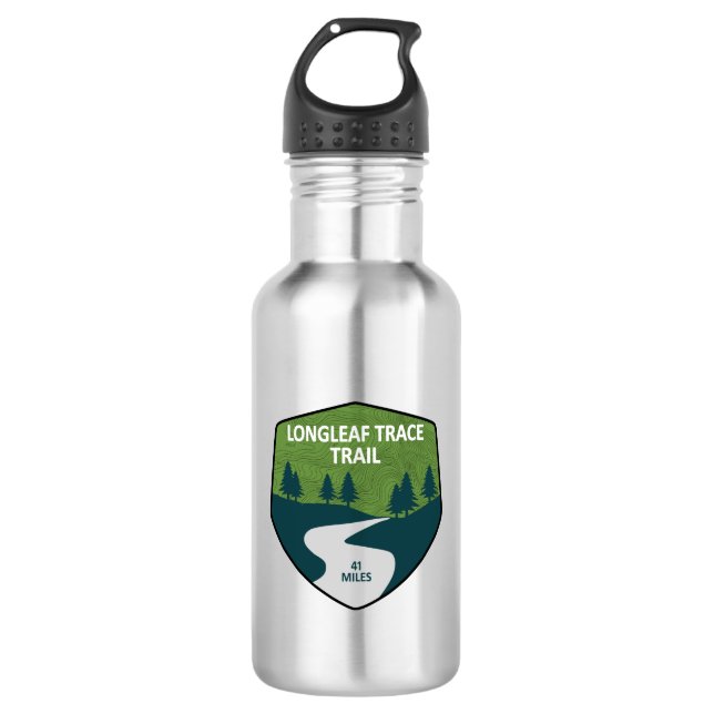 Langlaufloipe Edelstahlflasche (Vorderseite)