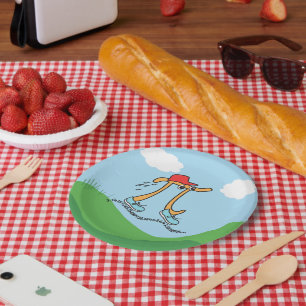 Langlaufloipe Pi - Funny Pi Typ Paper Plate Pappteller