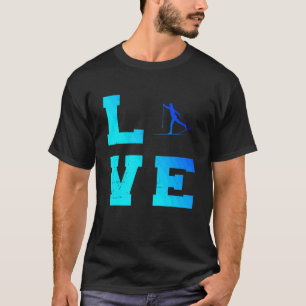 Langlaufloipe Skaten - Klassisches Langlaufen T-Shirt