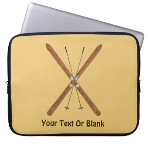 Langlaufskier und Polen Laptopschutzhülle