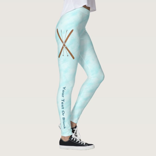 Langlaufskier und Polen Leggings (Rechts)