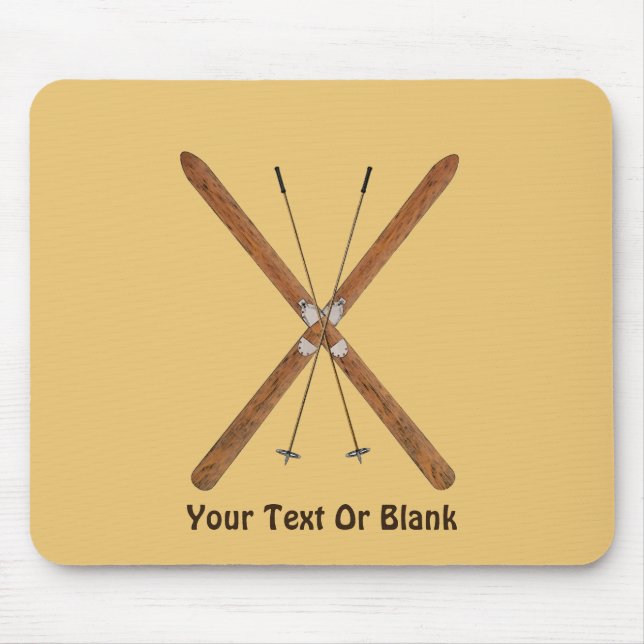 Langlaufskier und Polen Mousepad (Vorne)