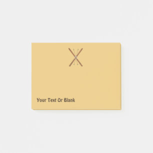 Langlaufskier und Polen Post-it Klebezettel