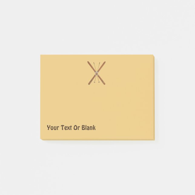 Langlaufskier und Polen Post-it Klebezettel (Vorderseite)