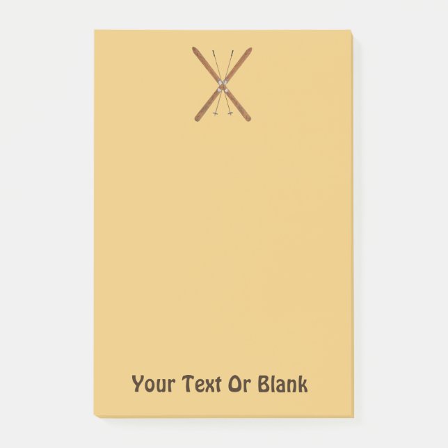 Langlaufskier und Polen Post-it Klebezettel (Vorderseite)