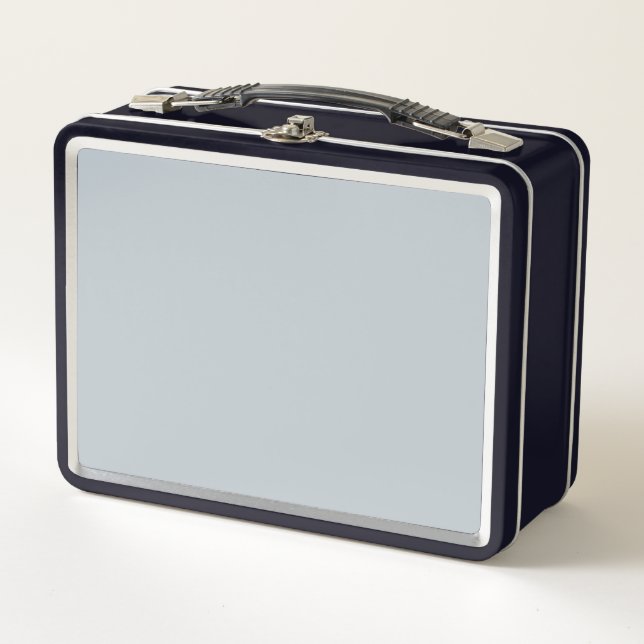 Langlebige Metall Silber Lunchbox für Unterwegs (Vorderseite)