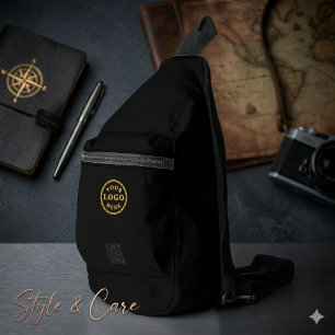 Langlebige schwarze Umhängetasche mit gedruckten F Crossbody Bag