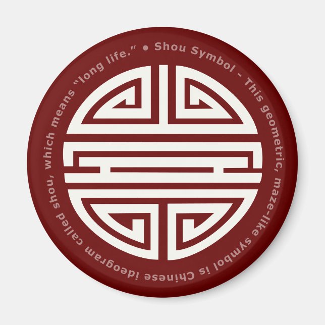 Langlebigkeit | Phantastisches chinesisches Zeiche Magnet (Vorne)