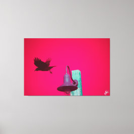 Langley Crow auf der Light Post Series #6 Leinwanddruck