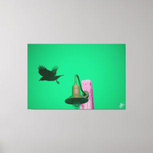 Langley Crow auf der Light Post Series #7 Leinwanddruck