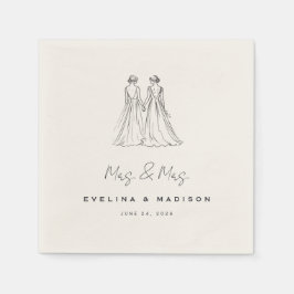 Langley Mrs. & Mrs. Wedding Serviette