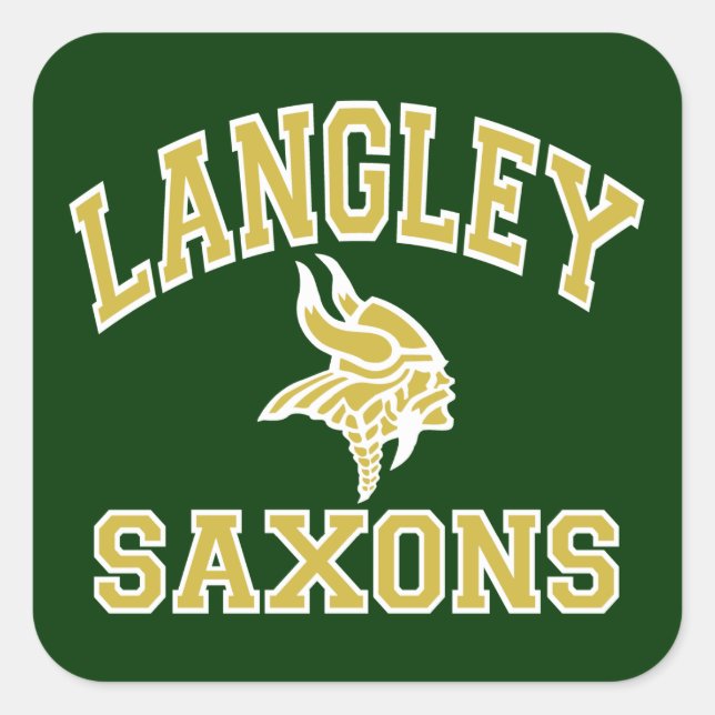 Langley Saxons Quadratischer Aufkleber (Vorderseite)