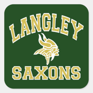 Langley Saxons Quadratischer Aufkleber