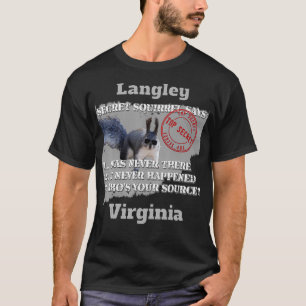 Langley, Virginia Secret Eichhörnchen Design vorne T-Shirt