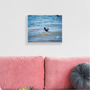 Langley Waterfront Two Birds Ripple Fotografie Leinwanddruck