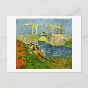Langlois Bridge at Arles Van Gogh Fine Art Postkarte