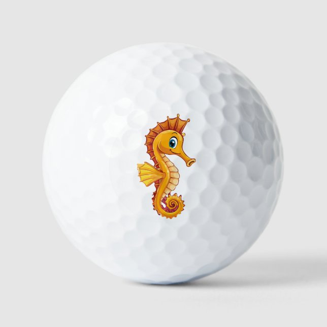 Langnasen-Seepferdchen Golfball (Vorderseite)