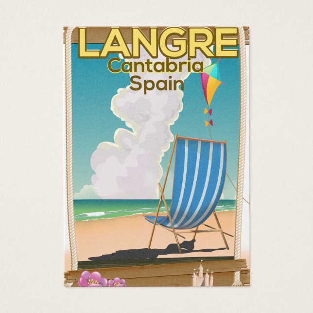 Langre, Cantabria Spanien Strandposter (Vorderseite)