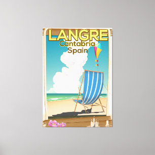Langre, Cantabria Spanien Strandposter Leinwanddruck