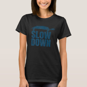 Langsam Cool Turtle Bleib ruhig kein Stress Büro T-Shirt