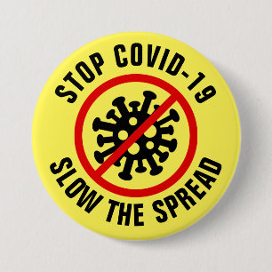 Langsam die Ausbreitung Stopp Covid 19 Corona Viru Button