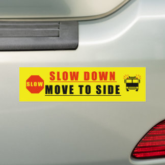 Langsam fahren und zur Seite fahren Autoaufkleber