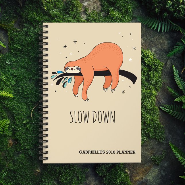 Langsam - Funny Sloth Planer (Stay chill and on top of everything with this sloth planner. )