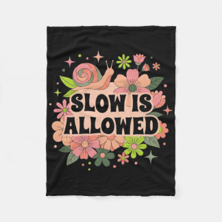 Langsam ist erlaubt Retro 70er Schnecke Floral Men Fleecedecke