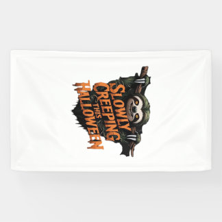 Langsam kriecht dieses Halloween - Gruseliges Faul Banner